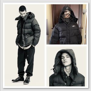Team Billion Bay Puffer Winter Coat Black Sz Large